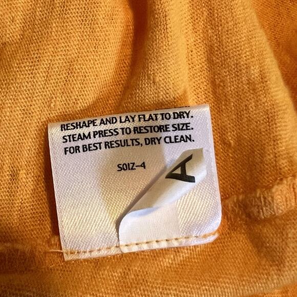 Eileen Fisher 100% Linen Tank Top Women’s Large Orange Relaxed Fit Flowy - Picture 6 of 6